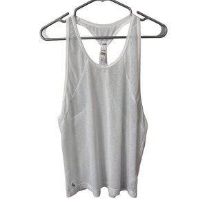 Lole Tank Top Size Medium Sleeveless Scoop Neck Racerback White Gym Athleisure